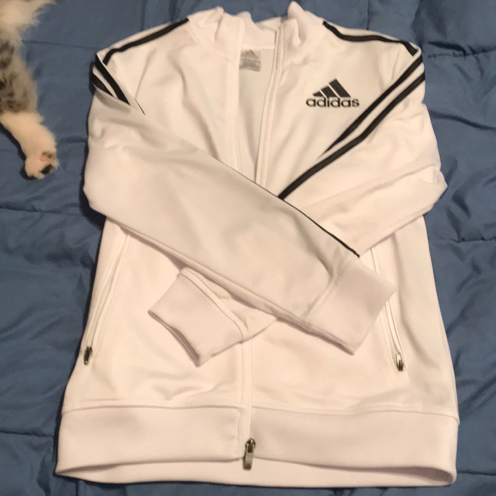 white adidas jacket